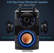 Load image into Gallery viewer, Bluetooth Speakers, Portable Wireless Speaker with Subwoofer Heavy Bass, 2 Loud Speaker, LED Lights, FM Radio, Remote Control, MP3 Player Powerful Speaker Suitable for Travel, Indoor and Outdoor
