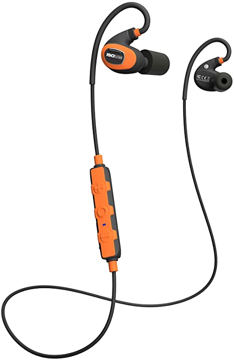 ISOtunes PRO 2.0 Bluetooth Earplug Headphones, 27 dB Noise Reduction Rating, 16+ Hour Battery, IP67 Durability, Noise Cancelling Mic, OSHA Compliant Professional Hearing Protector (Safety Orange)
