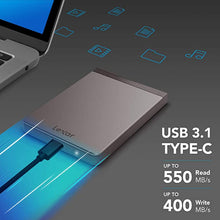 Load image into Gallery viewer, Lexar SL200 512GB Portable SSD, Solid State Drive, Up to 550MB/s Read (LSL200X512G-RNNNU)
