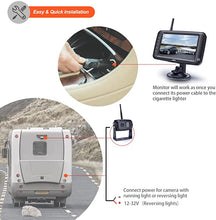 Load image into Gallery viewer, Wireless Backup Camera with 5 inch Split Screen, Ip69k Waterproof Wireless Rear View Camera with Night Vision, Support add 2nd Wireless reversing Camera for Trailer, Rv, Trucks, Motorhome, etc
