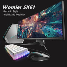 Load image into Gallery viewer, Womier SK61 60% Mechanical Keyboard, Hot Swappable Keyboard, Pudding keycaps, Gateron Switch RGB Keyboard, Type C Wired Keyboard for PC PS4 Xbox (Red Switch, 61 Keys)
