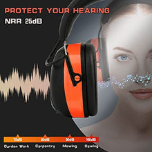 Load image into Gallery viewer, PROHEAR 027 AM FM Radio Headphones with Digital Display, 25dB NRR, Safety Ear Protection Earmuffs for Mowing, Snowblowing, Construction, Work Shops
