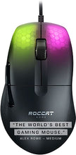 Load image into Gallery viewer, ROCCAT Kone Pro PC Gaming Mouse, Lightweight Ergonomic Design, Titan Switch Optical, AIMO RGB Lighting, Superlight Wired Computer Mouse, Titan Scroll Wheel, Honeycomb Shell, 19K DPI, Black
