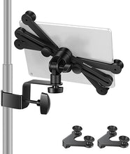 Load image into Gallery viewer, Neewer 7-14 inches Adjustable Tablet Holder Mount with 360 Degree Swivel Clamp for Connecting with Microphone Stand, Compatible with iPad, iPad Pro, iPad Air, Google Nexus Samsung Galaxy
