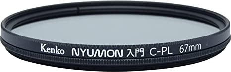 Kenko Nyumon Wide Angle Slim Ring 67mm Circular Polarizer Filter, Neutral Grey, compact (226750)