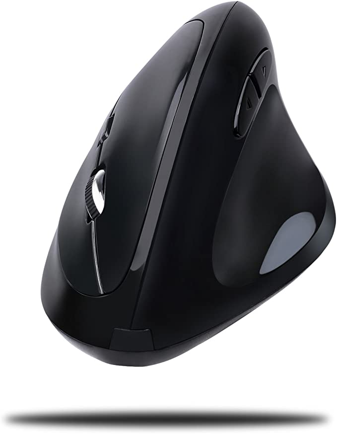 Adesso Imouse E30-2.4GHz Wireless Ergonomic Vertical Right-Handed Mouse, Black