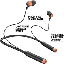Load image into Gallery viewer, House of Marley Smile Jamaica Wireless: Wireless Neckband Earphones with Microphone, Bluetooth Connectivity, 8 Hours of Playtime, and Sustainable Materials (Black)
