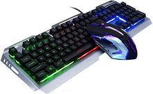 Load image into Gallery viewer, Gamer Keyboard and Mouse Combo Color Changing Keyboard,RGB Backlit Keyboard Mouse,Lighted Gaming Keyboad,USB Gaming Mouse Keyboard Set,Rainbow LED Keyboard Mouse,Durable Metal,for Prime Games
