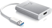 Load image into Gallery viewer, j5create USB 3.0 to 4K HDMI Display Adapter USB 3.0 Male Type-A Connector | HDMI Female Connector | 4K UHD | Resolution Up to 3840 x 2160 @ 30 Hz | Aluminum Housing
