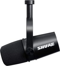 Load image into Gallery viewer, Shure MV7 USB Podcast Microphone for Podcasting, Recording, Live Streaming &amp; Gaming, Built-in Headphone Output, All Metal USB/XLR Dynamic Mic, Voice-Isolating Technology, TeamSpeak Certified - Black
