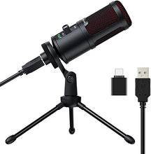 Load image into Gallery viewer, USB Microphone,OTHA PC Mic with Tripod Stand,192KHZ/24bit Professional Microphone with Noise Cancellation for Streaming, Podcast,YouTube,Skype, Twitch
