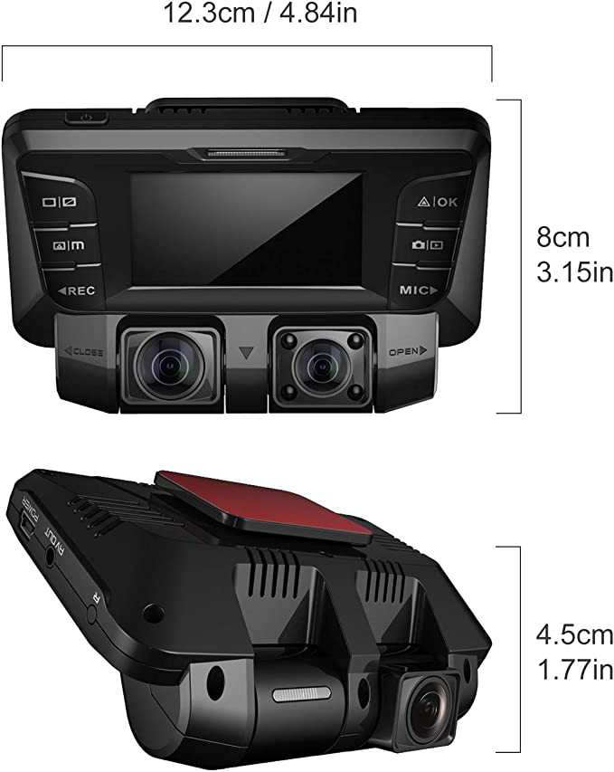 PRUVEEO D30H Dash Cam With Infrared Night Vision and WiFi