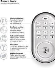 Load image into Gallery viewer, Yale Assure Lock with Z-Wave - Smart Keypad Deadbolt - Works with Ring Alarm, Samsung SmartThings, Wink and More (Hub required, sold separately) - Satin Nickel
