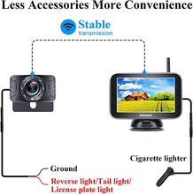 Load image into Gallery viewer, Wireless Backup Camera HD 1080P with 5ô Split Screen System for Truck Pickup Car Small RV Bluetooth Backup Camera 2.4G Stable Digital Signal Easy Installation Support Add 2nd RV Camera-DoHonest V25
