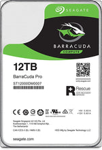 Load image into Gallery viewer, Seagate BarraCuda Pro 12TB Internal Hard Drive Performance HDD – 3.5 Inch SATA 6 Gb/s 7200 RPM 256MB Cache for Computer Desktop PC Laptop, Data Recovery – Frustration Free Packaging (ST12000DM0007)
