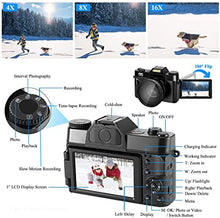 Load image into Gallery viewer, Lincom Tech 48MP Digital Camera, 4K Vlogging Camera Camcorder for YouTube, 3.0 Flip Screen YouTube Camera 16X Digital Zoom Blogging Camera with SD Card
