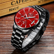 Load image into Gallery viewer, CRRJU Men&#39;s Fashion Stainless Steel Watches Date Waterproof Chronograph Wristwatches,Stainsteel Steel Band Waterproof Watch
