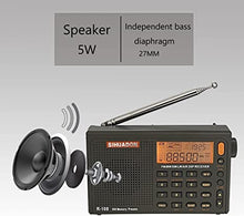 Load image into Gallery viewer, SIHUADON R108 Shortwave AM FM Radio LW MW AIR Band DSP Full Band Portable Radio Battery Operated with Sleep Timer Alarm Clock 500 Memories preset Stations Good for Family by RADIWOW (Grey)
