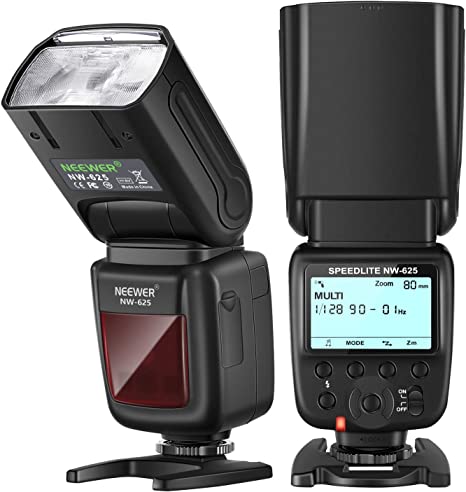 Neewer NW625 GN54 Speedlite Flash for Canon Nikon Panasonic Olympus Pentax Fujifilm DSLRs and Mirrorless Cameras and Sony with Mi Hot Shoe like a9 a7 a7II a7III a7R III a7RII a7SII a6000 a6300 a6500