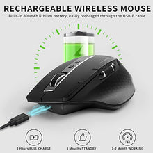 Load image into Gallery viewer, RAPOO Multi-Device Bluetooth Mouse for Laptop, Wireless Mouse Connect Up to 4 Devices, 4 Adjustable DPI, Rechargeable Ergonomic Mouse with Side Wheel, Laser Mouse for Computer MacBook Desktop
