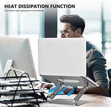 Load image into Gallery viewer, Boyata Laptop Stand, Adjustable Ergonomic Laptop Holder, Aluminium Alloy Notebook Stand Compatible for MacBook Pro/Air, Dell XPS, Lenovo, Samsung Laptops Up to 17 inches-Space Gray
