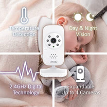 Load image into Gallery viewer, Video Baby Monitor with Digital Camera HR Screen 1000ft Range Long Life Battery Secured Wireless Privacy, 2.4GHz Wireless Technology, 2-Way Talk, Night Vision.
