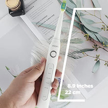Load image into Gallery viewer, Voom Sonic Pro 5 Rechargeable Electronic Toothbrush With Soft Dupont Nylon Bristles Dentist Recommended Advanced Oral Care 2-Minute Timer with Quadrant Pacing &amp; 5 Adjustable Speeds - White
