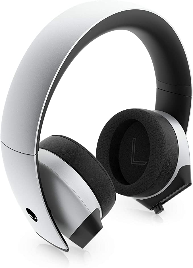 Alienware 7.1 PC Gaming Headset AW510H-Light: 50mm Hi-Res Drivers - Noise Cancelling Mic - Multi Platform Compatible(PS4,Xbox One,Switch) via 3.5mm Jack, Gray