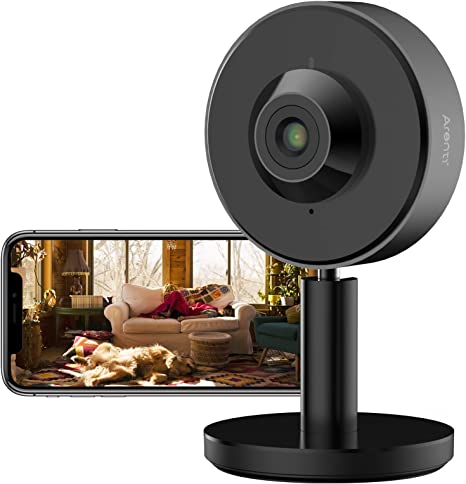 Indoor Security Camera Arenti INDOOR1, 2K/3MP Ultra HD, 2.4G Wi-Fi, Privacy Mode, Works with Alexa & Google Assistant, AI Powered Human Motion Detection, Sound Detection, Two-Way Audio, Night Vision