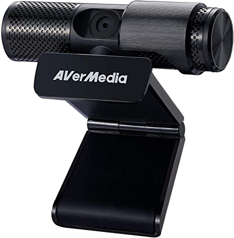 AVerMedia Live Streamer CAM 313: Full HD 1080P Streaming Webcam, Privacy Shutter, Dual Microphone, 360 Degree Swivel Design, Exclusive AI Facial Tracking Stickers. (PW313)