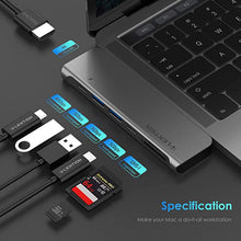 Load image into Gallery viewer, LENTION USB C Hub with 100W PD + 40Gbps USB C Port, 4K HDMI, 2 USB 3.0 and SD/Micro SD Card Reader Compatible 2021-2016 MacBook Pro 13/15/16, New Mac Air, Stable Driver Adapter (CB-CS64, Space Gray)
