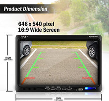 Load image into Gallery viewer, Pyle Backup Rear View Car Camera Screen Monitor System - Parking &amp; Reverse Safety Distance Scale Lines, Waterproof, Night Vision, 170? View Angle, 7&quot; LCD Video Color Display for Vehicles - (PLCM7700)
