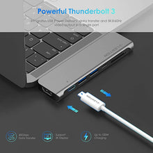 Load image into Gallery viewer, LENTION USB C Hub with 100W PD + 40Gbps USB C Port, 4K HDMI, 2 USB 3.0 and SD/Micro SD Card Reader Compatible 2021-2016 MacBook Pro 13/15/16, New Mac Air, Stable Driver Adapter (CB-CS64, Space Gray)
