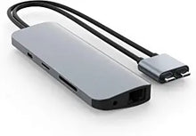 Load image into Gallery viewer, MacBook Pro Docking Station, HyperDrive 10-in-2 USB C Dock, Dual Monitor HDMI 4K@60Hz, 60W USBC Power Delivery, Gigabit Ethernet, Dual USB-C Hub Adapter for M1 MacBook Pro Air, Chromebook, Gray
