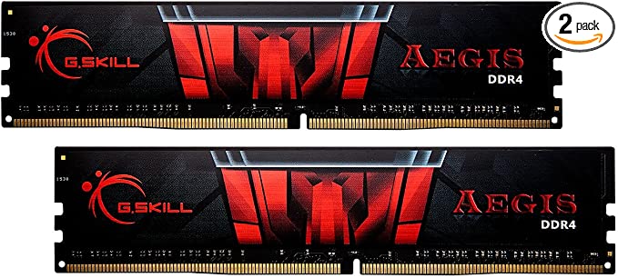 G.Skill Aegis Series 16GB (2 x 8GB) 288-Pin SDRAM (PC4-24000) DDR4 3000 CL16-18-18-38 1.35V Dual Channel Desktop Memory Model F4-3000C16D-16GISB