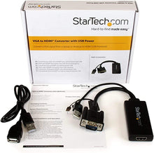 Load image into Gallery viewer, StarTech.com VGA to HDMI Adapter with USB Audio - VGA to HDMI Converter for Your Laptop / PC to HDTV - AV to HDMI Connector (VGA2HDU)

