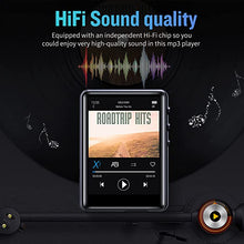 Load image into Gallery viewer, 32G MP3 Player Bluetooth 5.0, Full Touch Screen HiFi Lossless MP3 Music Player, Line-in Speaker, with line Recorder, FM Radio, Support up to 128 GB (Black)
