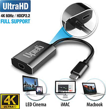 Load image into Gallery viewer, UPTab USB-C Type C to Mini DisplayPort Adapter 4K@60Hz (Graphite)

