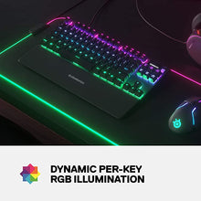 Load image into Gallery viewer, SteelSeries Apex 7 TKL Compact Mechanical Gaming Keyboard – OLED Smart Display – USB Passthrough and Media Controls – Linear and Quiet – RGB Backlit (Red Switch)
