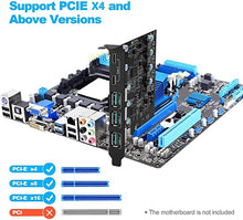 Load image into Gallery viewer, PCIe to USB 3.2 Gen 2 Expansion Card with 10Gbps SuperSpeed 5-Port (2X USB C - 3X USB A) PCI Express Motherboard Riser Card PC Internal USB splitter PCI-E Add on Cards for Windows 10/8/7/XP and MAC OS
