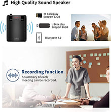 Load image into Gallery viewer, Voice Amplifier, Portable Microphone Speaker, Teacher Classroom Microphone, Headset Microphone Amplifier for Meeting Tour Guides
