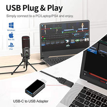 Load image into Gallery viewer, USB Microphone,OTHA PC Mic with Tripod Stand,192KHZ/24bit Professional Microphone with Noise Cancellation for Streaming, Podcast,YouTube,Skype, Twitch
