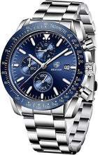 Load image into Gallery viewer, BENYAR Mens Watches Quartz Chronograph Business Luxury Brand Waterproof Wristwatches Fashion Brown Leather Watches for Men

