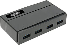 Load image into Gallery viewer, Tripp Lite 4 Port Powered USB Hub, USB 3.0 Hub, USB-A Ports, 2.4A, Black (U360-004-2F)
