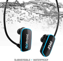 Load image into Gallery viewer, Pyle Upgraded Waterproof MP3 Player - V2 Flextreme Sports Wearable Headset Music Player 8GB Underwater Swimming Jogging Gym Earphones Rechargeable Flexible Headphones USB Connection9 -PSWP14BK
