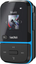 Load image into Gallery viewer, SanDisk 16GB Clip Sport Go MP3 Player, Blue - LED Screen and FM Radio - SDMX30-016G-G46B
