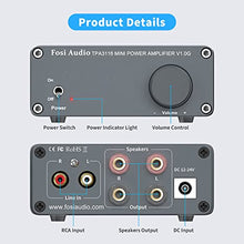 Load image into Gallery viewer, Fosi Audio V1.0G 2 Channel Stereo Audio Class D Amplifier Mini Hi-Fi Professional Digital Amp for Home Speakers 50W x 2
