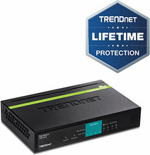 Load image into Gallery viewer, TRENDnet 8-Port 10/100Mbps PoE Switch, 4 x 10/100 Ports, 4 x 10/100 PoE Ports, 30W PoE Power Budget, 1.6 Gbps Switching Capacity, 802.3af, Lifetime Protection, Black, TPE-S44
