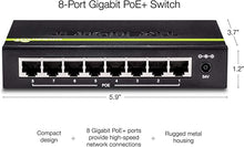 Load image into Gallery viewer, TRENDnet 8-Port 10/100Mbps PoE Switch, 4 x 10/100 Ports, 4 x 10/100 PoE Ports, 30W PoE Power Budget, 1.6 Gbps Switching Capacity, 802.3af, Lifetime Protection, Black, TPE-S44
