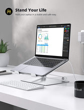 Load image into Gallery viewer, Lamicall Laptop Stand Riser Portable - Foldable Height Adjustable Ergonomic Computer Notebook Stand Holder Lift for Desk, Compatible with MacBook Air Pro, Dell XPS, HP (10-17&#39;&#39;) - Gray

